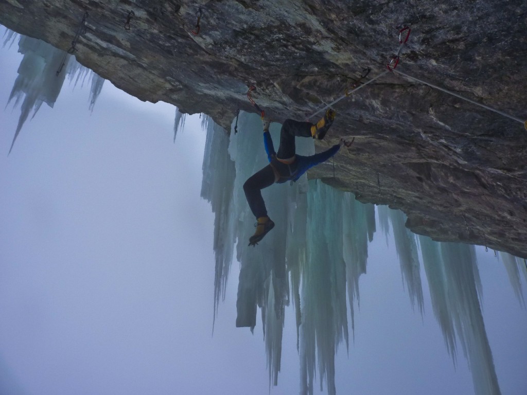 Me mid crux on "Twin Towers"