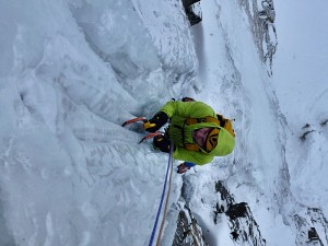 Good ice at the top of our pitch two.